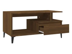 Outlet Mesa de centro | Mesa de apoio 90x49x45 cm derivados de madeira carvalho Castanho