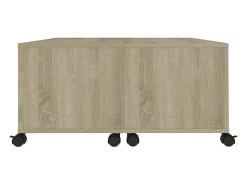 Clearance Mesa de centro | Mesa de apoio 75x75x38 cm contraplacado carvalho sonoma Castanho