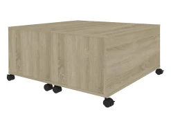 Clearance Mesa de centro | Mesa de apoio 75x75x38 cm contraplacado carvalho sonoma Castanho