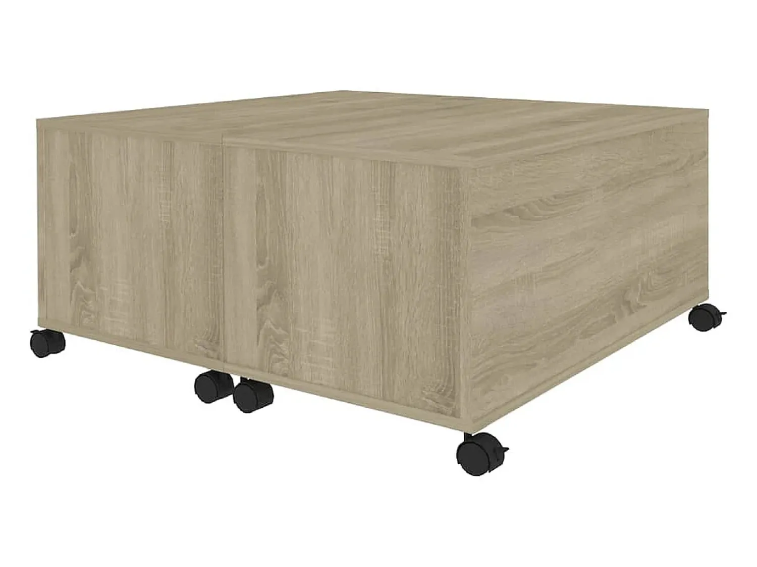 Clearance Mesa de centro | Mesa de apoio 75x75x38 cm contraplacado carvalho sonoma Castanho