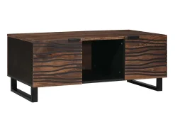 Hot Mesa de centro | Mesa de apoio | Mesa de café Marrom e Preto 100x54x40 cm Castanho