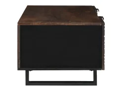 Hot Mesa de centro | Mesa de apoio | Mesa de café Marrom e Preto 100x54x40 cm Castanho