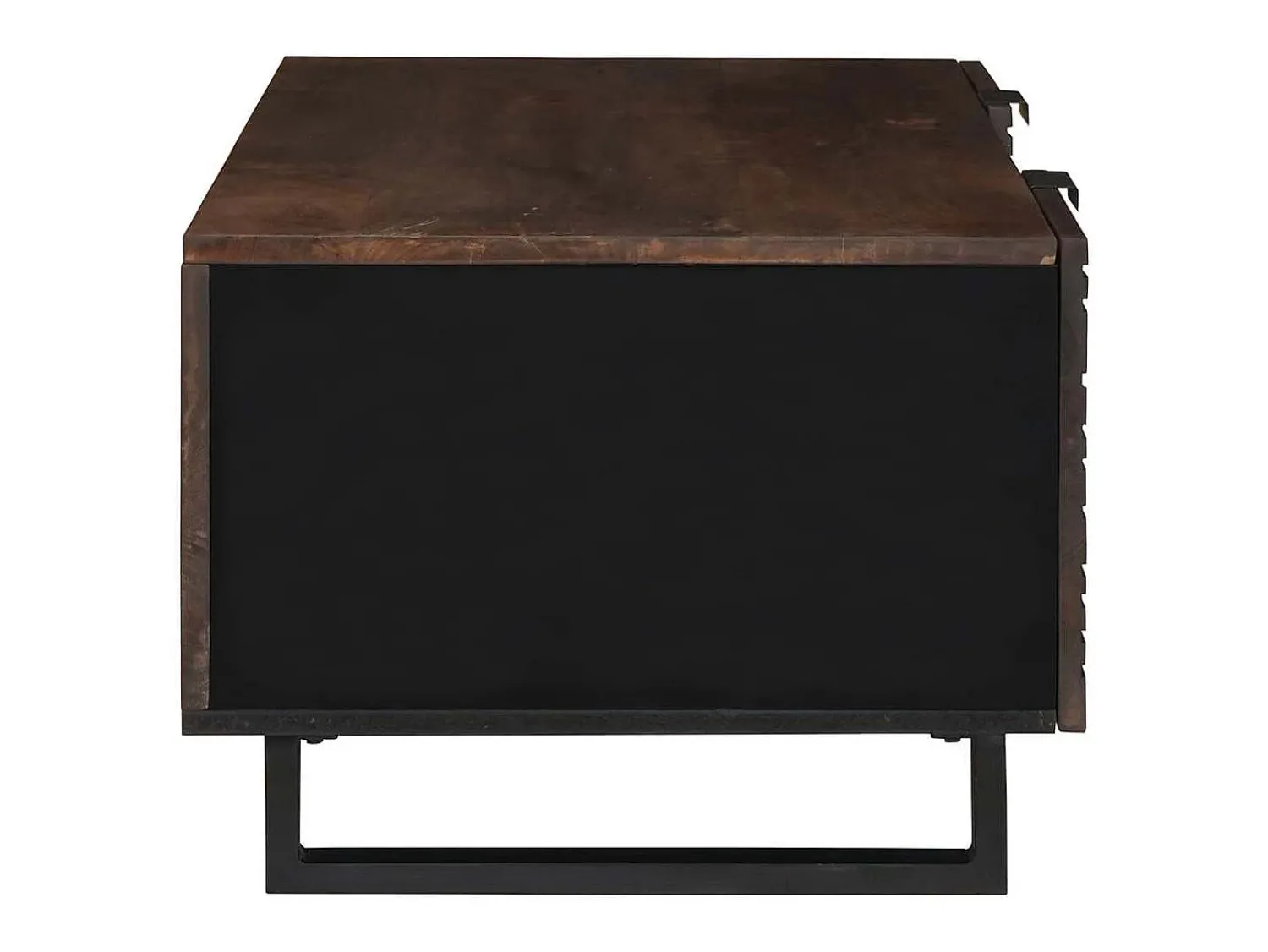 Hot Mesa de centro | Mesa de apoio | Mesa de café Marrom e Preto 100x54x40 cm Castanho