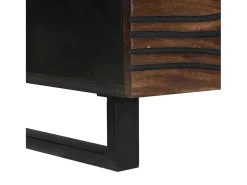 Hot Mesa de centro | Mesa de apoio | Mesa de café Marrom e Preto 100x54x40 cm Castanho