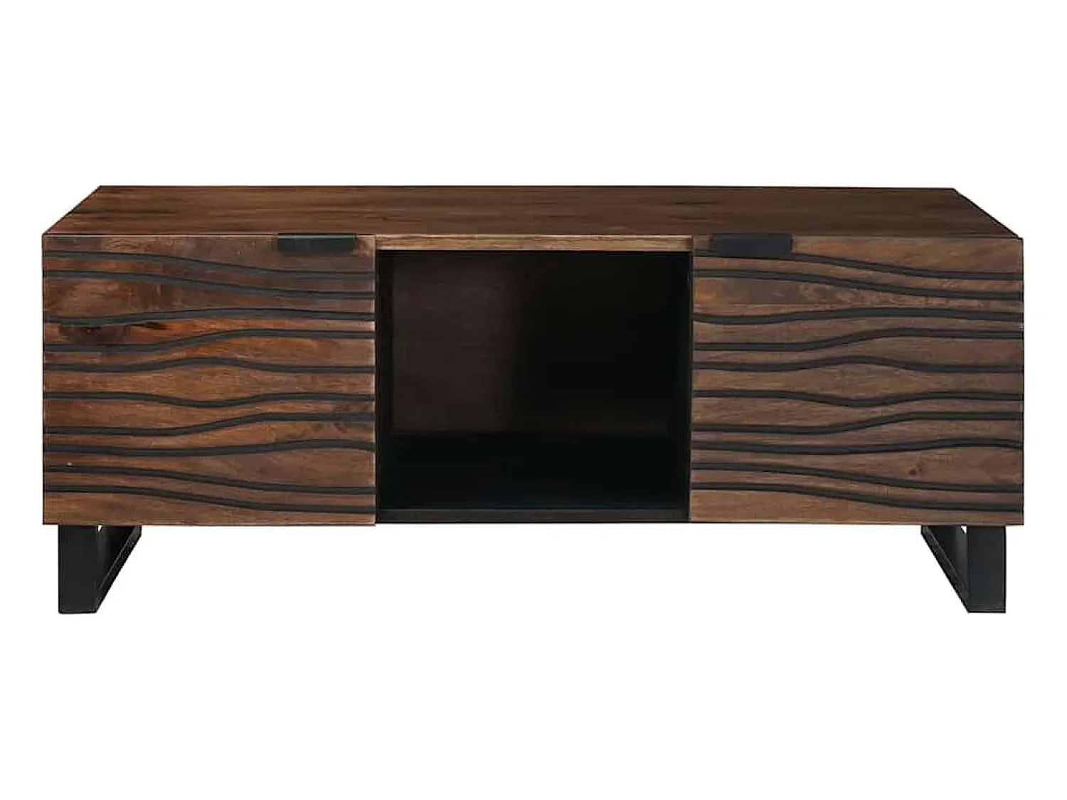 Hot Mesa de centro | Mesa de apoio | Mesa de café Marrom e Preto 100x54x40 cm Castanho