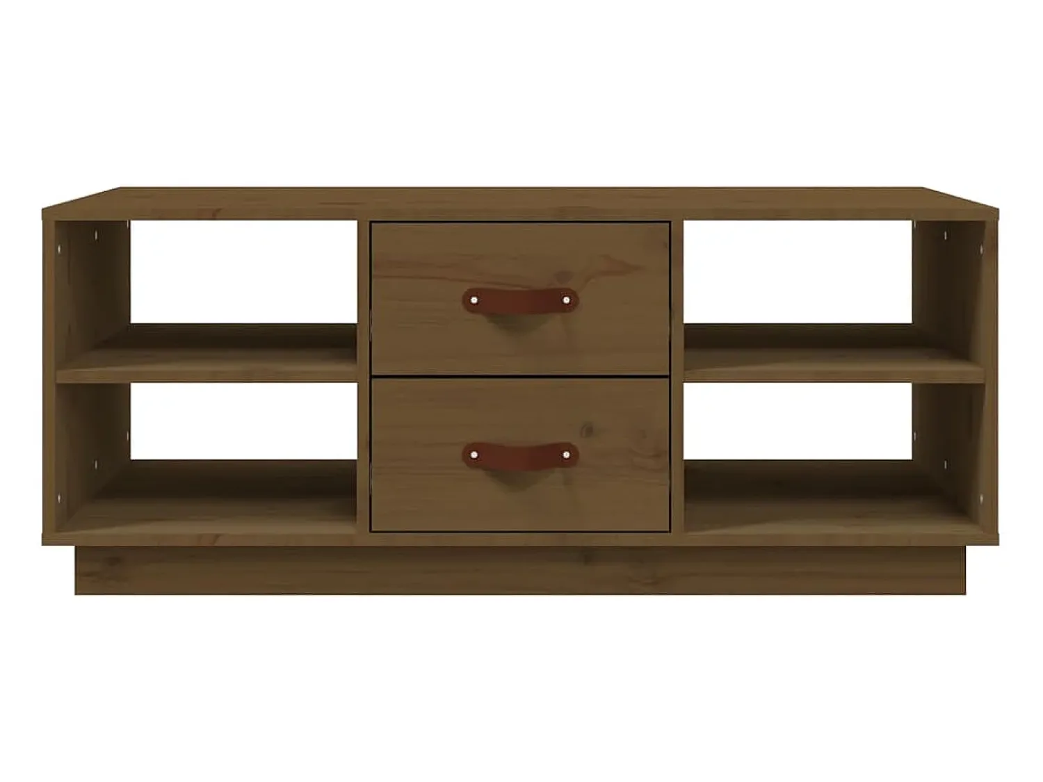 Mesa De Centro| Mesa de centro | Mesa de apoio 100x50x41 cm pinho maciço mel Castanho