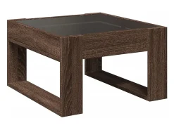 Mesa de centro | Mesa de apoio luzes LED Infinity 50x53x30 cm carvalho^ Mesa De Centro