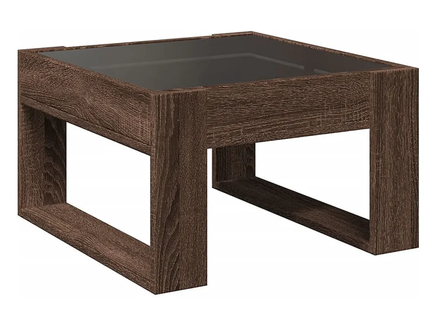 Mesa de centro | Mesa de apoio luzes LED Infinity 50x53x30 cm carvalho^ Mesa De Centro