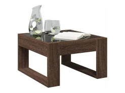 Mesa de centro | Mesa de apoio luzes LED Infinity 50x53x30 cm carvalho^ Mesa De Centro