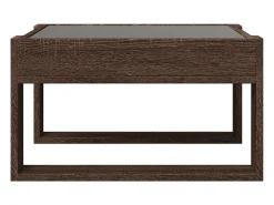 Mesa de centro | Mesa de apoio luzes LED Infinity 50x53x30 cm carvalho^ Mesa De Centro