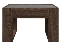 Mesa de centro | Mesa de apoio luzes LED Infinity 50x53x30 cm carvalho^ Mesa De Centro