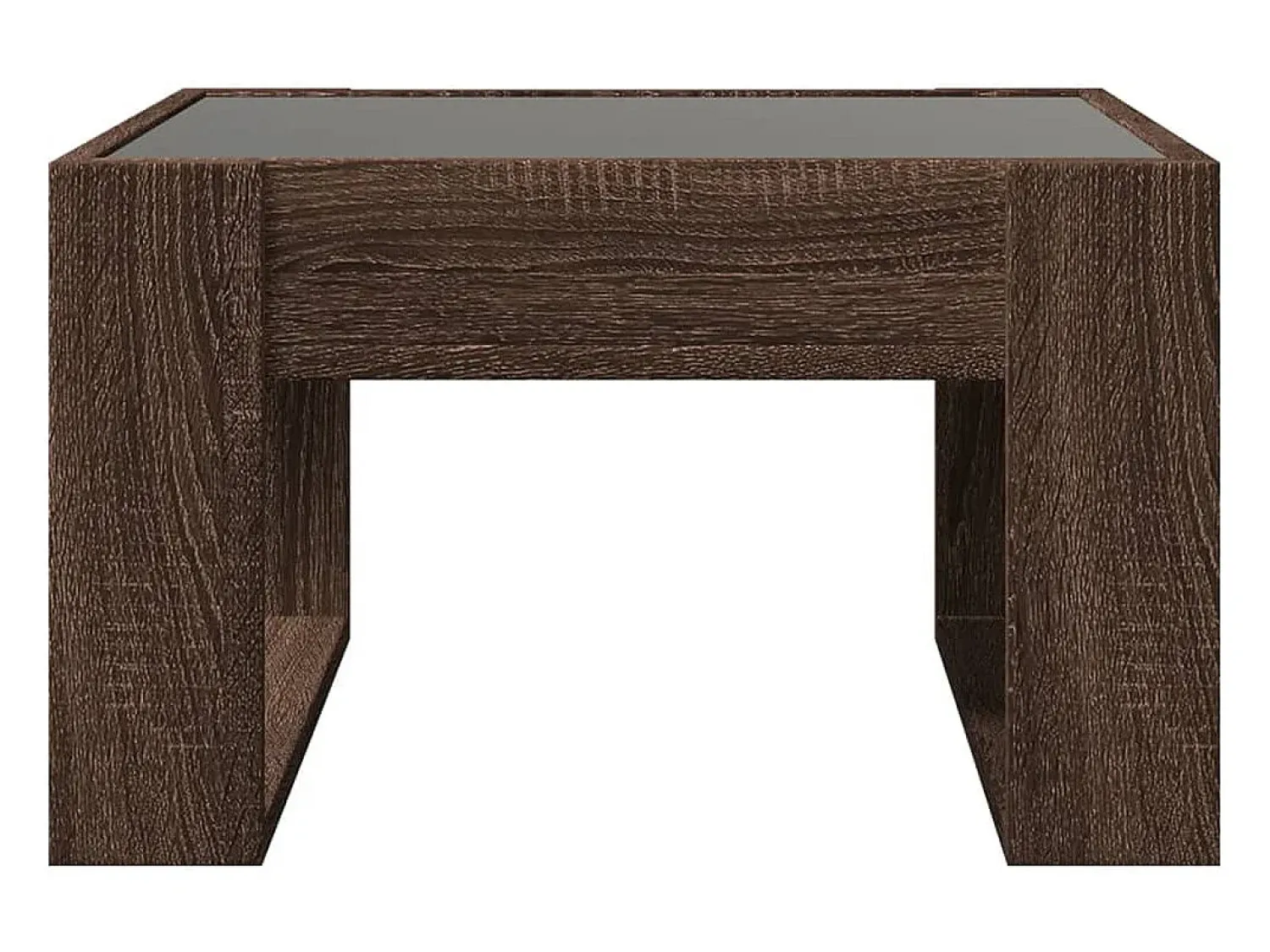 Mesa de centro | Mesa de apoio luzes LED Infinity 50x53x30 cm carvalho^ Mesa De Centro