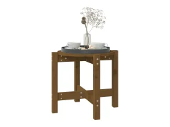 Mesa de centro | Mesa de apoio Ø 52.5x45 cm madeira pinho maciça -mel^ Mesa De Centro