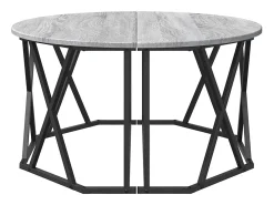 Mesa De Centro| Mesa de centro | Mesa de apoio Sonoma 80x80x42 cm Cinzento