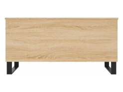 Mesa De Centro* Mesa de centro | Mesa de apoio 90x44.5x45 cm derivados madeira carvalho sonoma Castanho