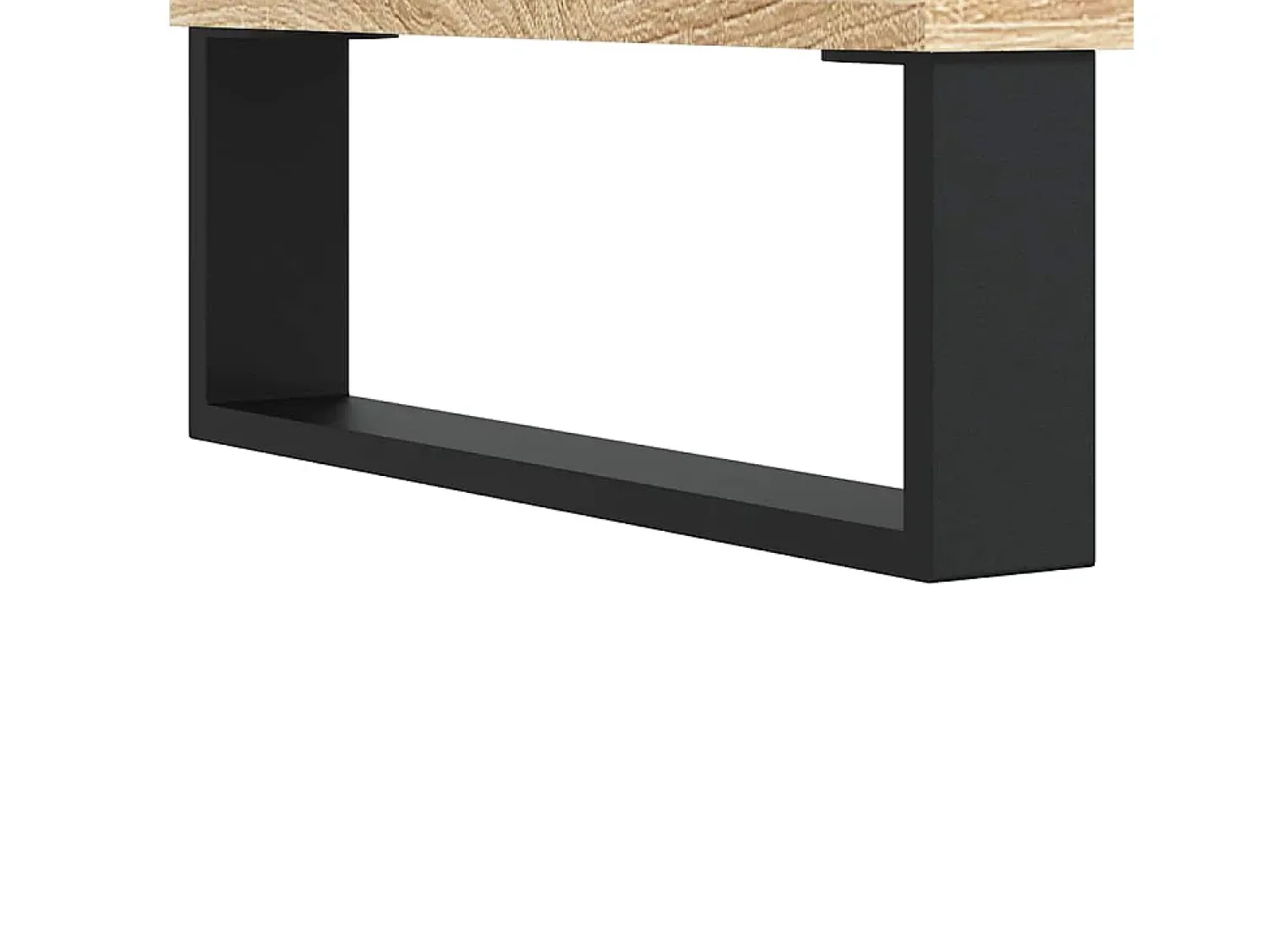 Mesa De Centro* Mesa de centro | Mesa de apoio 90x44.5x45 cm derivados madeira carvalho sonoma Castanho