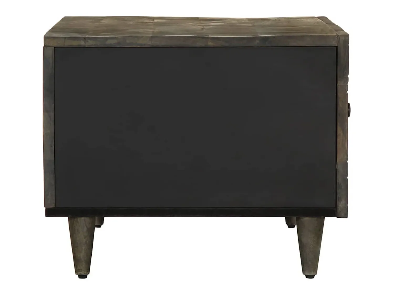 Mesa de centro | Mesa de apoio claro 80x50x40 cm madeira mangueira maciça Cinzento