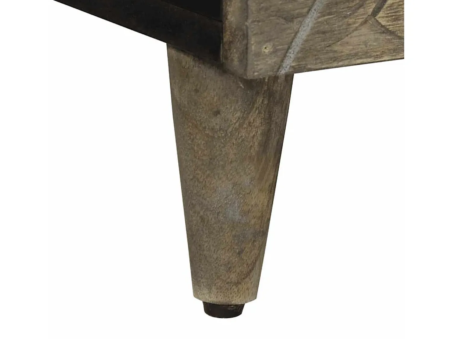 Mesa de centro | Mesa de apoio claro 80x50x40 cm madeira mangueira maciça Cinzento