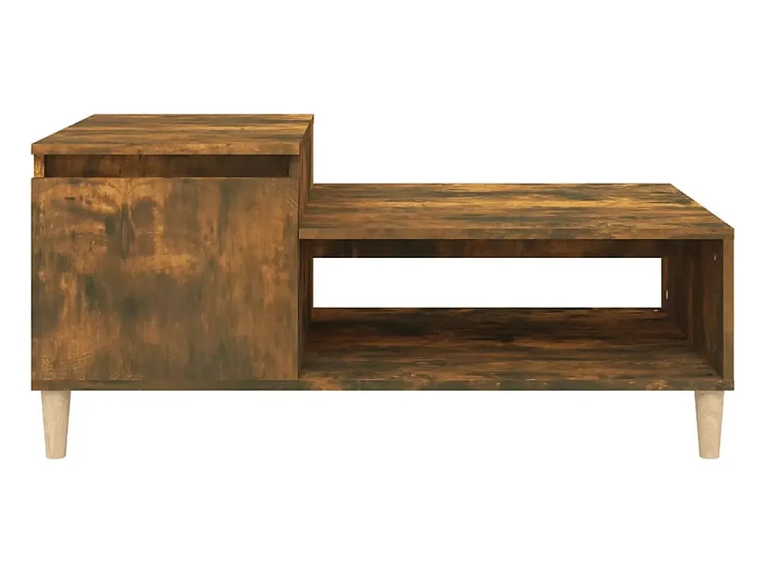 Mesa De Centro* Mesa de centro | Mesa de apoio 100x50x45 cm derivados madeira carvalho fumado Castanho