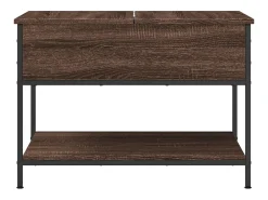 Mesa de centro | Mesa de apoio 70x50x50 cm deriv. madeira/metal carvalho^ Mesa De Centro