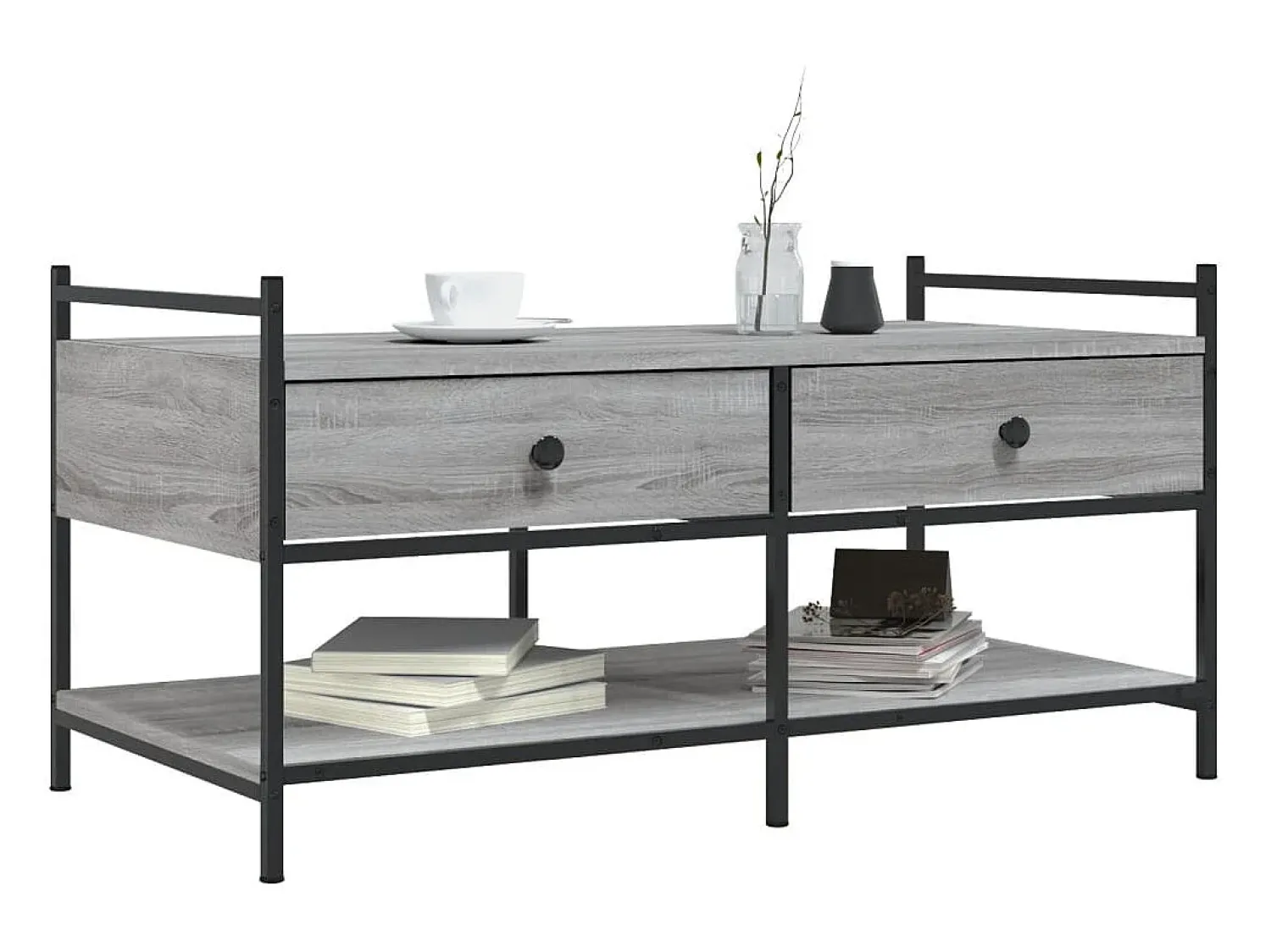 Mesa de centro | Mesa de apoio 99x50x50 cm derivados de madeira sonoma^ Mesa De Centro