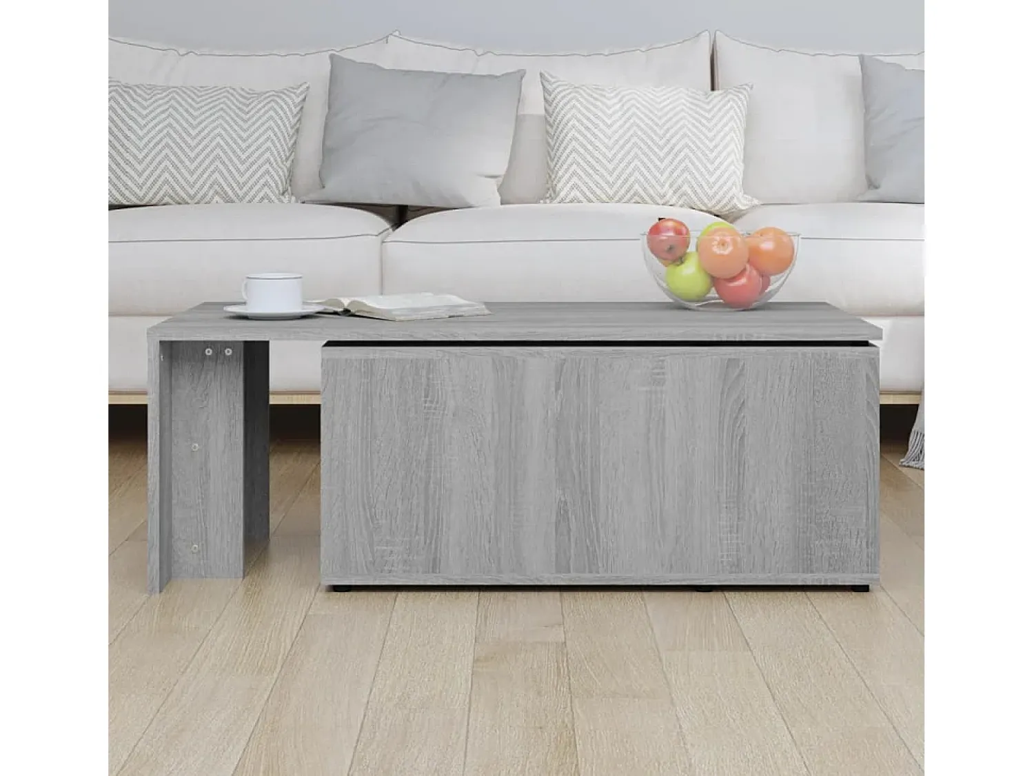 Discount Mesa de centro | Mesa de apoio 150x50x35 cm derivados de madeira cinza sonoma Cinzento