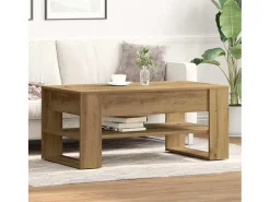 Mesa de centro | Mesa de apoio carvalho artisiano 102x55x45 cm^ Mesa De Centro