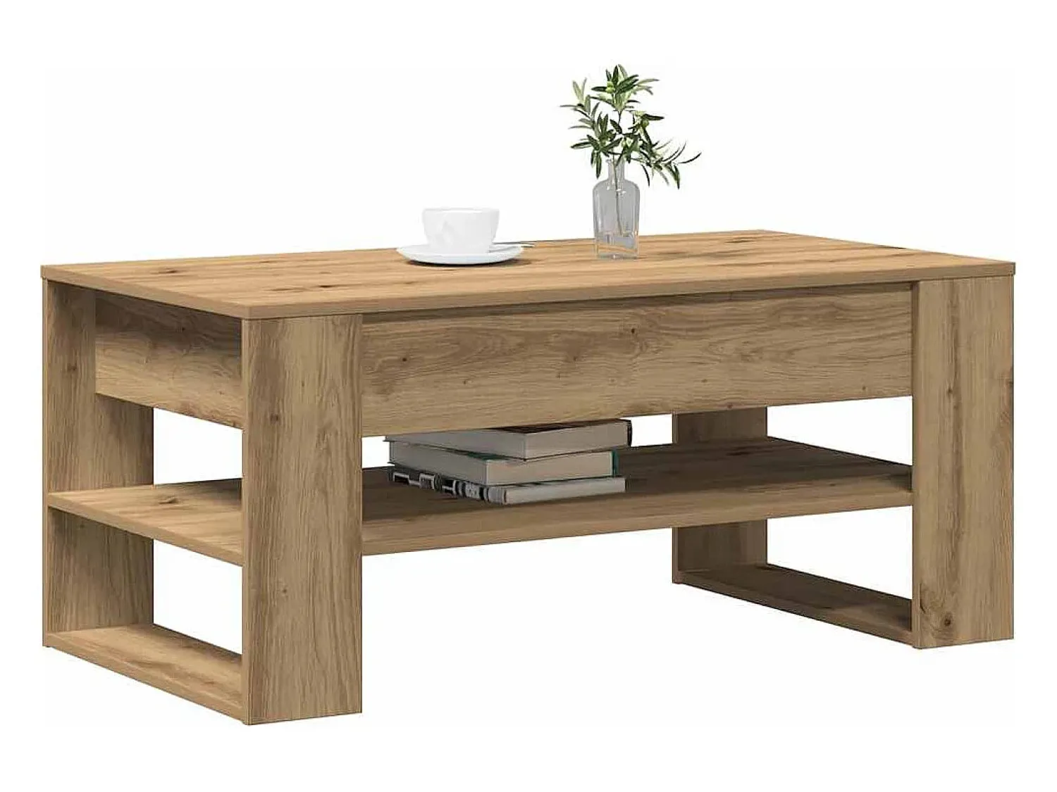 Mesa de centro | Mesa de apoio carvalho artisiano 102x55x45 cm^ Mesa De Centro