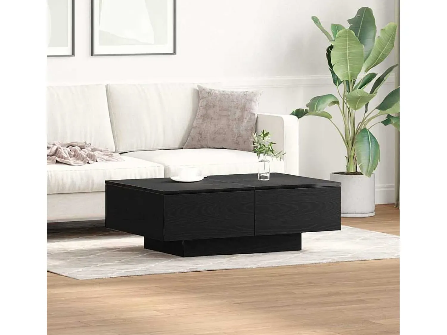 Discount Mesa de centro | Mesa de apoio Carvalho 90x60x31 cm Preto