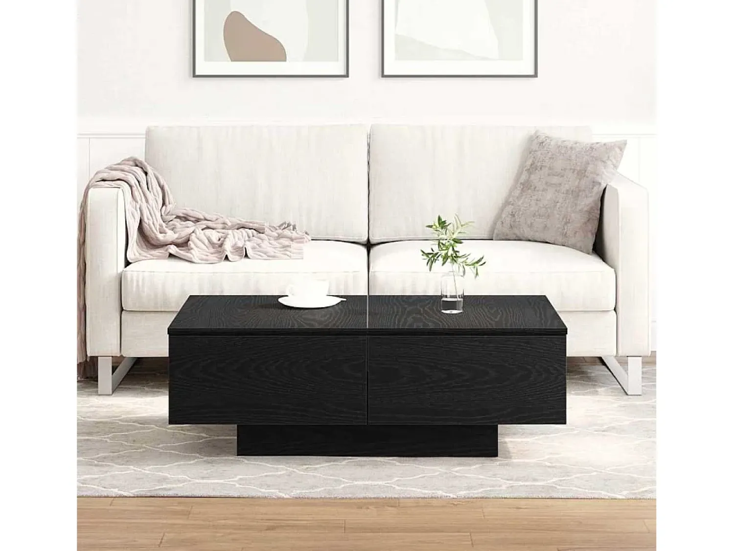 Discount Mesa de centro | Mesa de apoio Carvalho 90x60x31 cm Preto