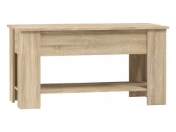 Mesa De Centro* Mesa de centro | Mesa de apoio 101x49x52 cm madeira processada carvalho sonoma Castanho
