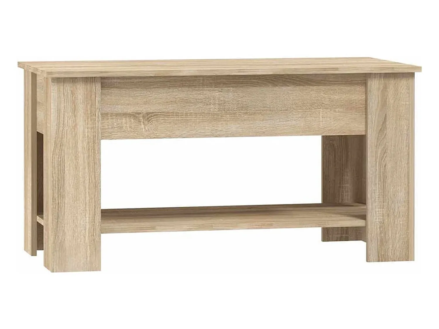 Mesa De Centro* Mesa de centro | Mesa de apoio 101x49x52 cm madeira processada carvalho sonoma Castanho