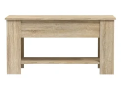 Mesa De Centro* Mesa de centro | Mesa de apoio 101x49x52 cm madeira processada carvalho sonoma Castanho