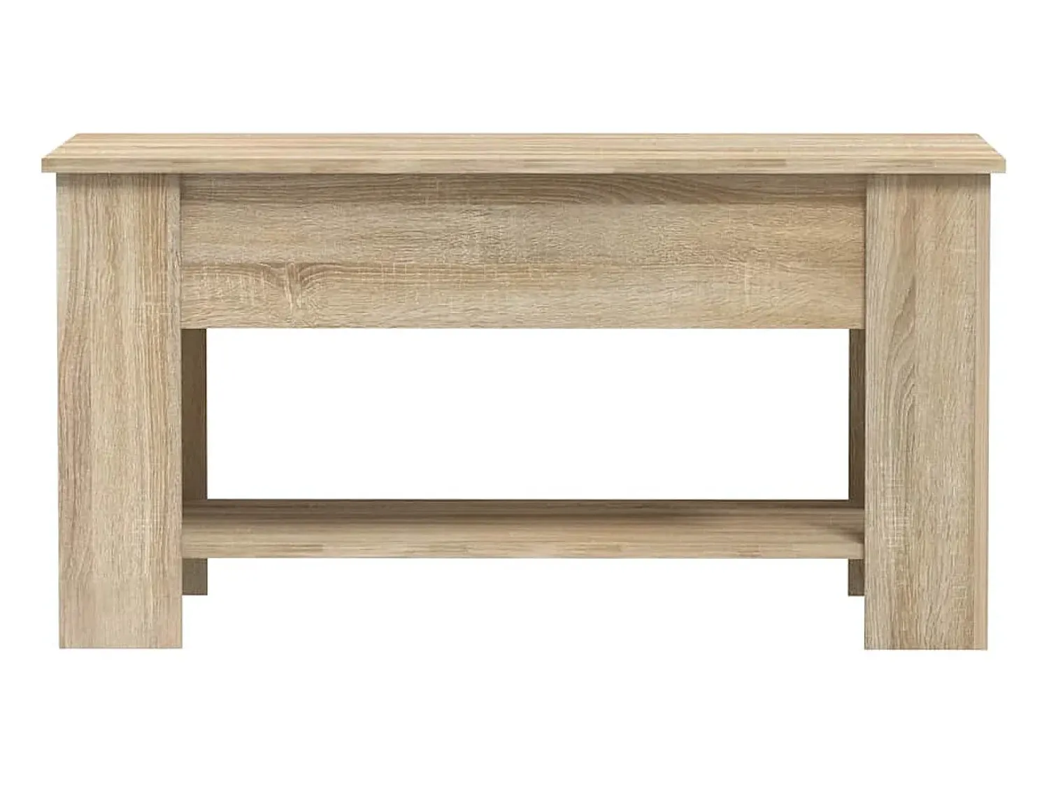 Mesa De Centro* Mesa de centro | Mesa de apoio 101x49x52 cm madeira processada carvalho sonoma Castanho