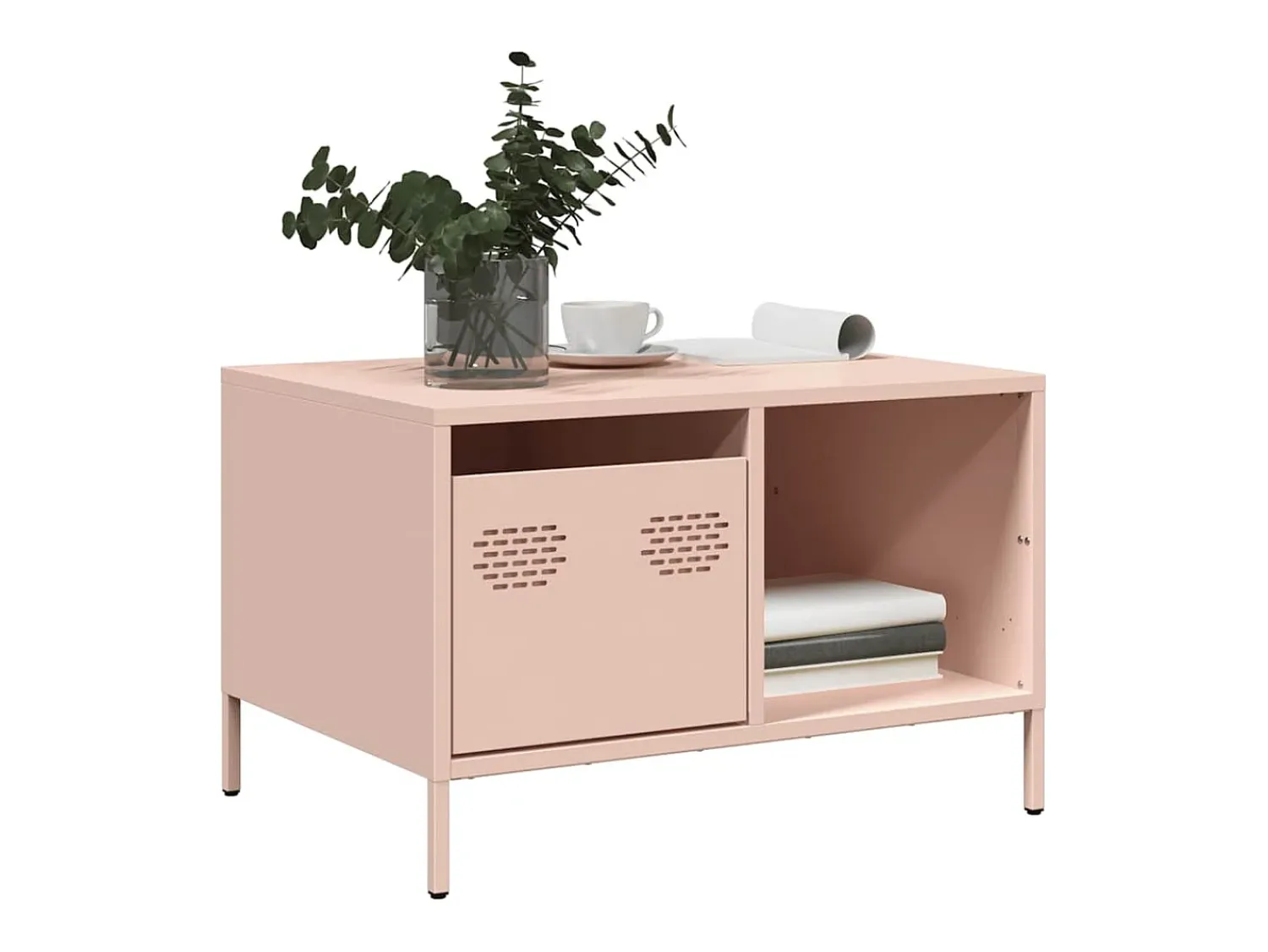 Discount Mesa de centro | Mesa de apoio 68.5x50x43.5 cm aço laminado a frio Rosa