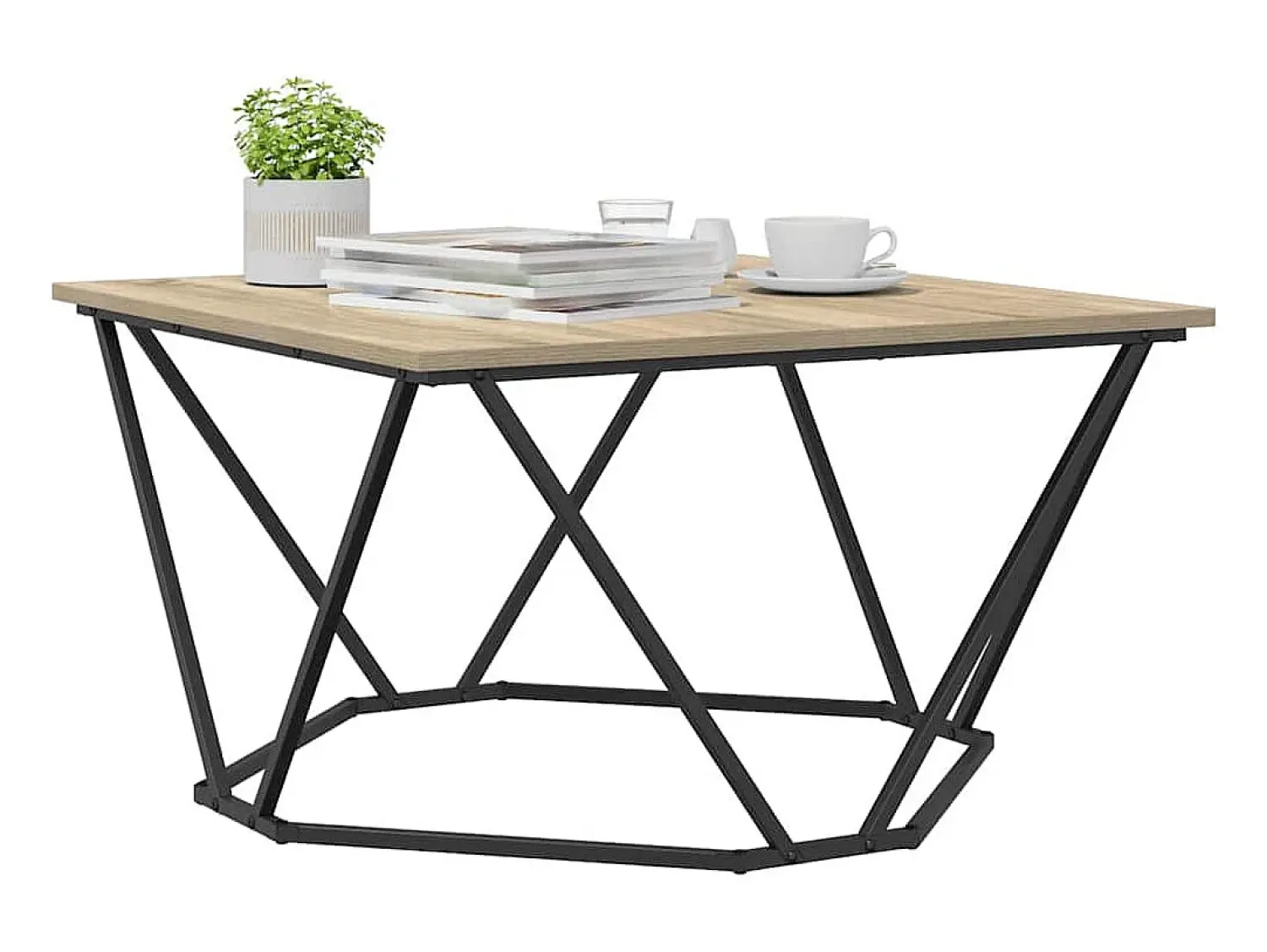 Mesa De Centro| Mesa de centro | Mesa de apoio Carvalho sonoma 80x80x45 cm Castanho