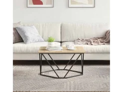 Mesa De Centro| Mesa de centro | Mesa de apoio Carvalho sonoma 80x80x45 cm Castanho