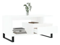 Mesa De Centro| Mesa de centro | Mesa de apoio 90x49x45 cm derivados de madeira Branco