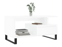 Mesa De Centro| Mesa de centro | Mesa de apoio 90x49x45 cm derivados de madeira Branco