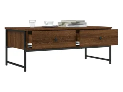 Best Mesa de centro | Mesa de apoio 101x49x39.5 cm derivados madeira carvalho Castanho