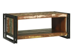 Mesa De Centro| Mesa de centro | Mesa de apoio | Mesa de café 90x50x38 cm Madeira recuperada maciça Castanho