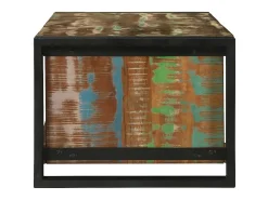 Mesa De Centro| Mesa de centro | Mesa de apoio | Mesa de café 90x50x38 cm Madeira recuperada maciça Castanho