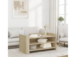 Discount Mesa de centro | Mesa de apoio 100x50x50cm derivados de madeira carvalho sonoma Castanho