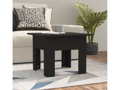 Clearance Mesa de centro | Mesa de apoio 55x55x42cm derivados de madeira Preto