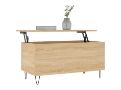 Mesa de centro | Mesa de apoio 90x44.5x45 cm derivados madeira carvalho sonoma^ Mesa De Centro