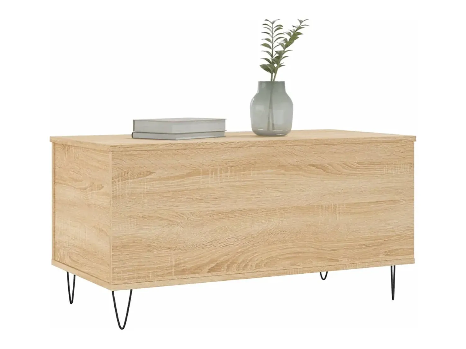 Mesa de centro | Mesa de apoio 90x44.5x45 cm derivados madeira carvalho sonoma^ Mesa De Centro