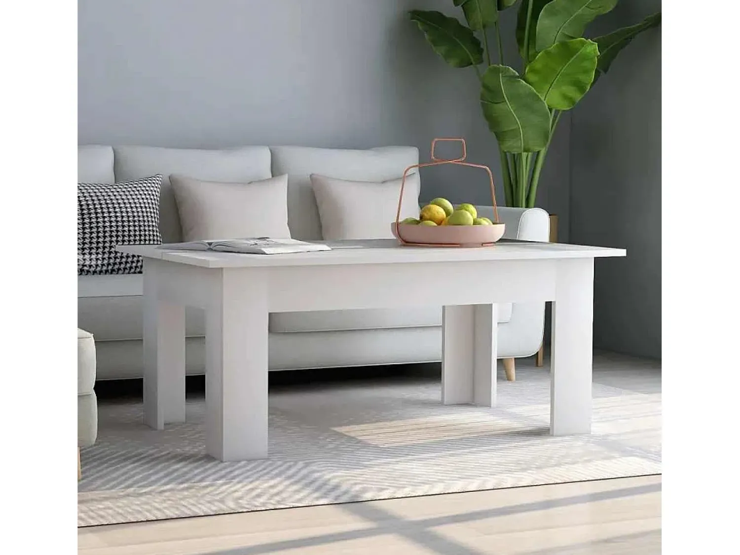 Mesa de centro | Mesa de apoio 100x60x42 cm derivados de madeira^ Mesa De Centro