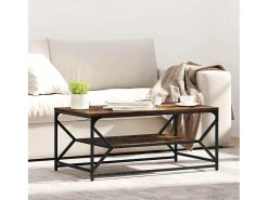 Mesa De Centro| Mesa de centro | Mesa de apoio | Mesa de café Carvalho fumado 90x50x40 cm Castanho