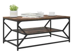 Mesa De Centro| Mesa de centro | Mesa de apoio | Mesa de café Carvalho fumado 90x50x40 cm Castanho