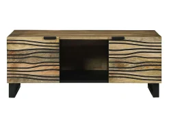 Mesa De Centro* Mesa de centro | Mesa de apoio | Mesa de café Marrom e Preto 100x54x40 cm Castanho